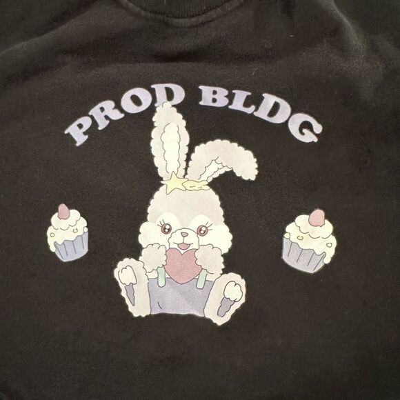 Prod BLDG Women’s Black 2 Bunny Cupcake Sweatshirt - Picture 7 of 8